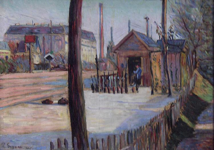 Railway junction near Bois-Colombes, Paul Signac